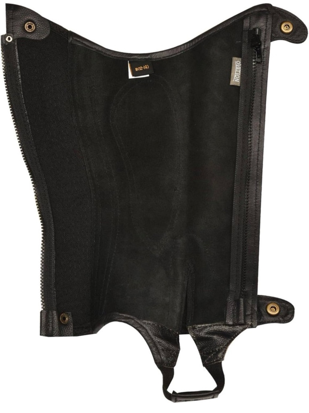 OVATION WOMEN'S EURO MELANGE ZIP FRONT KNEE PATCH COTTON BREECHES - Picture 2 of 4